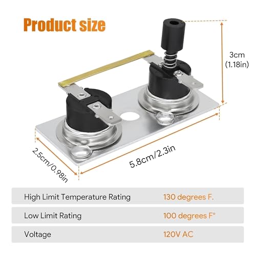 Image of 2 Pack Water Heater Thermostat Switch Compatible with Suburban 232306,RV Water Heater Parts 120V, RV Thermostat for RV Water Heater