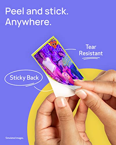 Canon Zink™ Sticky Back Photo Paper Pack (100 Sheets), Compatible To Ivy Mini Photo Printer, Ivy Cliq +2 Instant Camera Printer And Ivy Cliq 2 Instant Camera Printer #TOP2