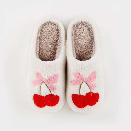 Image of Women's Men's Happy Face Heart-shaped Cat Slippers - Retro Leopard Print, Memory Foam, Soft Plush, Warm, Anti-Slip Home Shoes