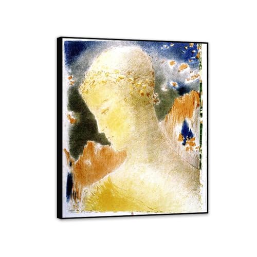 Peinture sur toile Odilon Redon Béatrice reproduction artistique durable avec cadre noir
