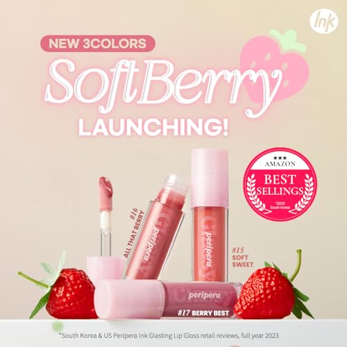 Image of Peripera Ink Glasting Lip Gloss | Non-Sticky, High-Shine Finish | Fuller-Looking Lips, Nourishing Formula | Long-Lasting Wear, Safe for Sensitive Lips, K-Beauty Makeup (017 BERRY BEST)