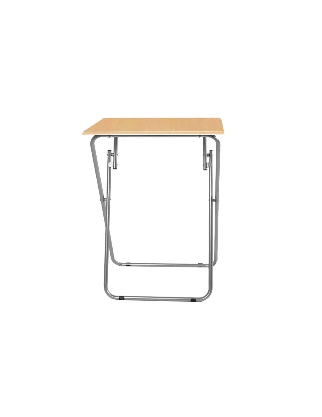 Jardin202 - Mesa Plegable Portátil Rectangular – Mesa Auxiliar Abatible 48 x 38 x 66 cm | (Madera Natural)