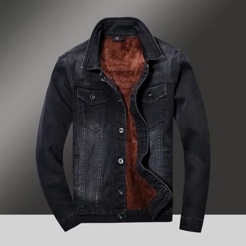 Men's Denim Suit - Slim Fit, Casual Men Blue Jean Set Warm Coat - Loose Two Piece Jean Outfit Adjustable Size3