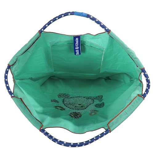 Image of Ball&Chain Stylish Embroidered Nylon Tote Bag for Women - Perfect for Shopping,Travel, Beach, and Ideal Birthday Gift! (Blue, Large)