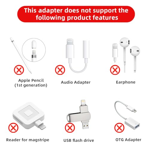 Image of Verilux MAX 12W Type C to Lighting Connector with Lanyard Holes, Translucent C Type Male to Lighting Female Adapter with 480Mbps Data Transmission for iPhone 17 /16 /15 Series, No Support OTG /Audio