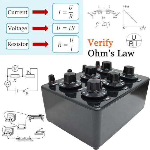 intbuying 6 decade resistance box - variable from 01999999 k rotary adjustable resistor box for schools factories and scientific research units