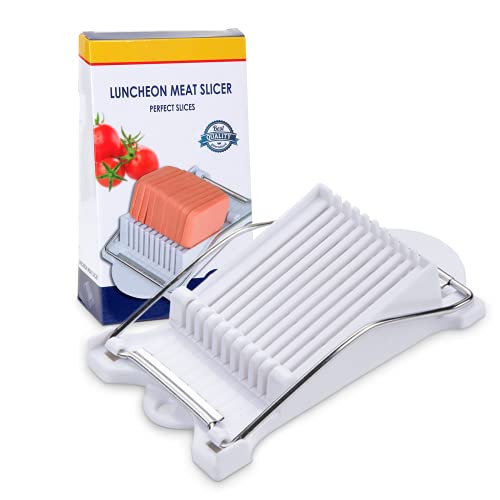 Spam Slicer, Luncheon Meat Slicer, Multipurpose Stainless Steel Wire Slicer, Egg Fruit Banana Soft Cheese Slicer, Cuts 9 Slices