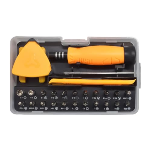 Kit de Destornilladores | 33 En 1 Puntas de Precisión para Reparación - con Pinzas y PortaPuntas,Para Móvil, Bicicleta, Electrodomésticos, Ordenador, Portátil, Reloj, Aficionados al Modelismo