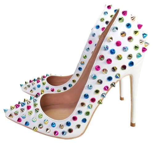 MINITOO Damen High Heels Pumps Mode Party Abend Schuhe mit Nieten...
