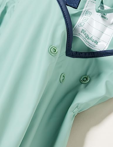 Playshoes Matschhose Regenlatzhose Fleece-Futter Unisex Kinder Wind- und wasserdichte Regenhose Regenbekleidung, grün Pastell, 92