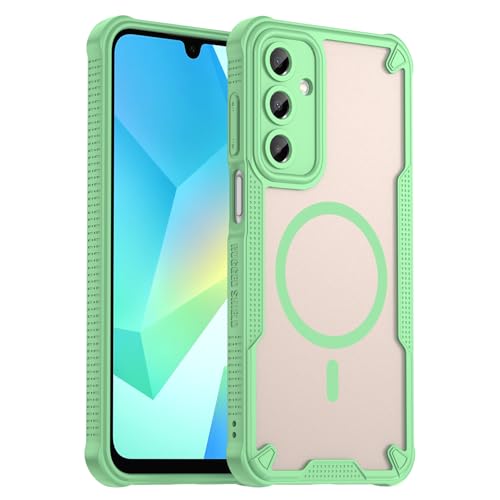 �X�}�z�P�[�X �Ή��@�� for Samsung Galaxy A16 4G �}�O�l�b�g�� �X�}�z�P�[�X�y�J���������Y�ی� �ϏՌ� 2-in-1�FPC���w�ʃp�l���{TPU�zGreen