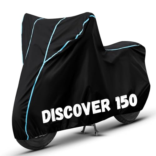 Image of Bike Cover for Discover 150 100% Waterproof, Dustproof & Scratch Resistant| Fully Bottom Elastic UV Resistant Heavy Duty Body Cover | All Weather Outdoor Use