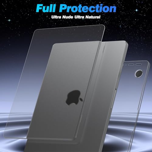 Image of EooCoo Case Compatible for MacBook Pro 14 inch M5 2026 2025-2021 M4 M3 M2 M1,A3427 A3426 A3434 A3112 A3185 A3401 A2918 A2992 A2779 A2442 Pro /Max Chip,Ultra-Thin Translucent Hard Shell Cover-Space Gray