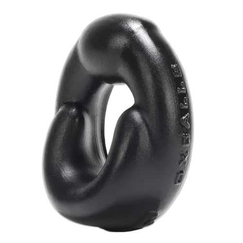 Anillo de agarre Oxballs Prowler Red negro de silicona lavable para el bienestar masculino