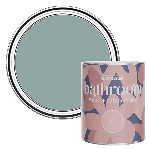 Rust-Oleum Blue Moisture Resistant Bathroom Wood and Cabinet Paint in Matt Finish - GRESHAM BLUE 750ML