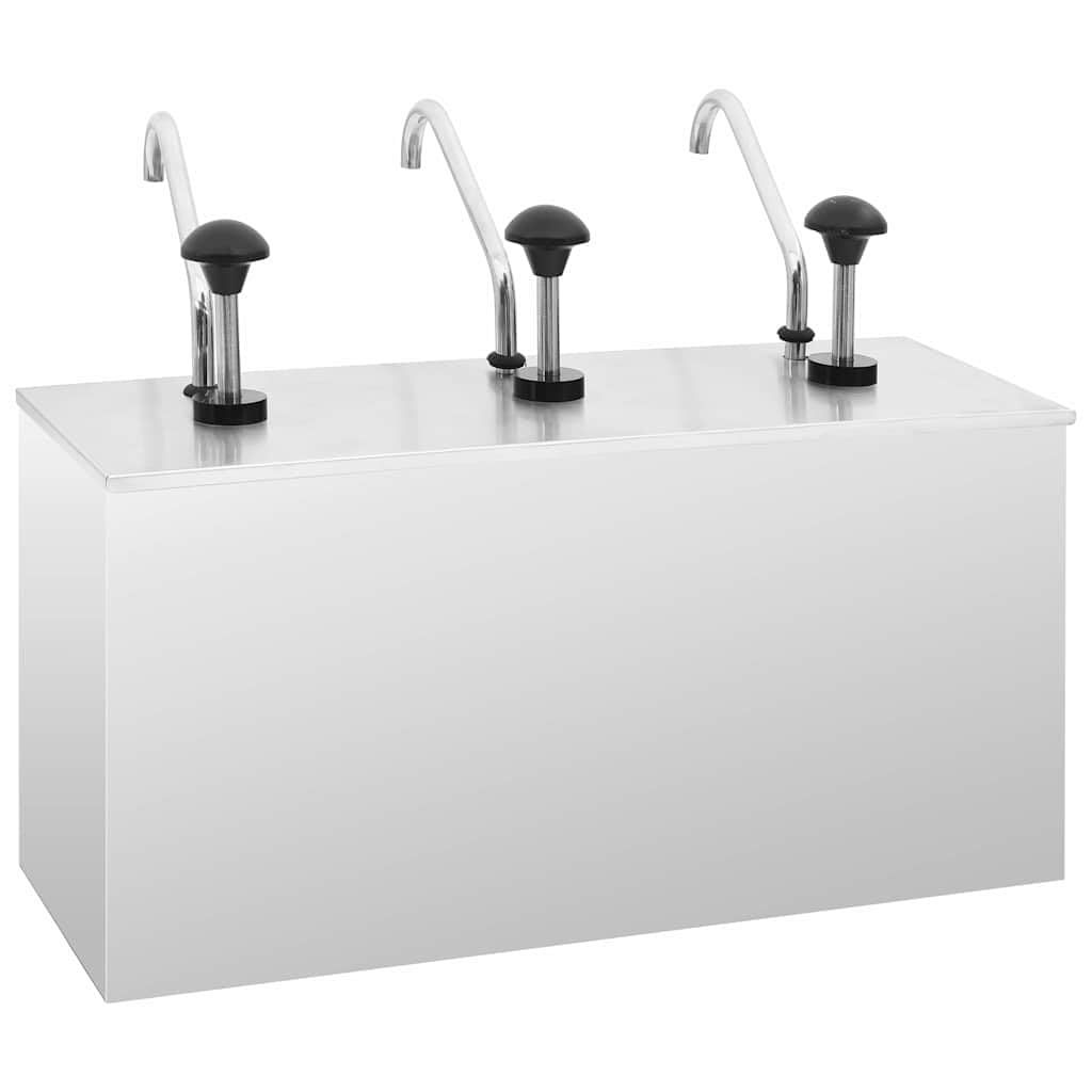 Soßenspender-Station 3 x 3.5 L Edelstahl Dosierer Gastronomie
