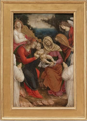 Cuadro en lienzo decorativo de 60x90cm: Pintura famosa de Lady and Child St Anne