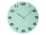 Karlsson Vintage - Reloj de Pared Redondo, Color Verde Pastel