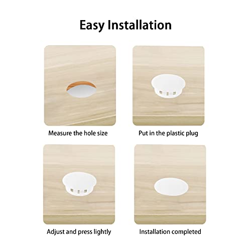 Image of Round Plastic Plug, Plastic End Cap, Pipe Tubing End Cap, SAFYY Plastic Plug Insert End Cap for Metal Tubing, Fence, Glide Insert for Pipe Post, Chairs and Furniture