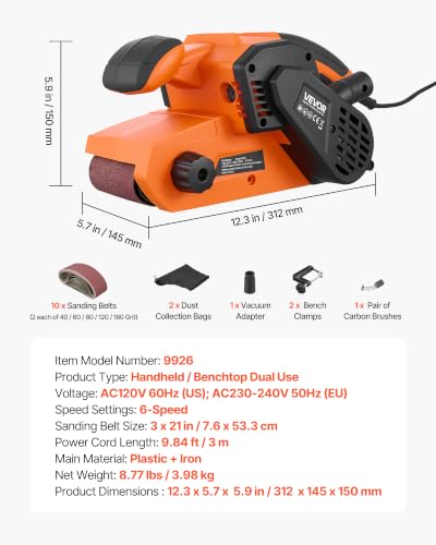VEVOR 3x21 Belt Sander