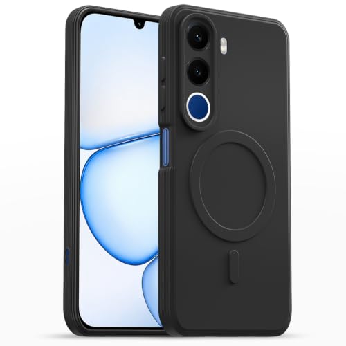 Image of Outlouders Back Cover for Realme C100x | Soft Matte Silicone | Slim Fit | Magnetic-Safe Logo Design (Magnetic-Safe Not Compatible) | Shockproof | Camera Protection Bumper Case (Black)