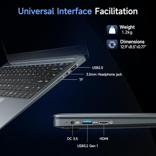 Image of BLUEING 14 Inch Laptop-Computer, Celeron N3350 (Up to 2.4GHz), 6GB LPDDR4 RAM 320GB Storage, WI-FI 5, BT5.0, HD Camera, 34Wh Battery, Home & Study, Lightweight