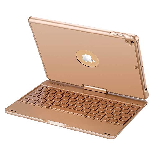 {z iPadL[{[h New iPad 9.7 (2018/2017)/Air/iPad Pro10.5 pL[{[hP[X 360x]@\ 7FLEDobNCg L[{[hJo[ CXBluetoothL[{[h A~ (iP