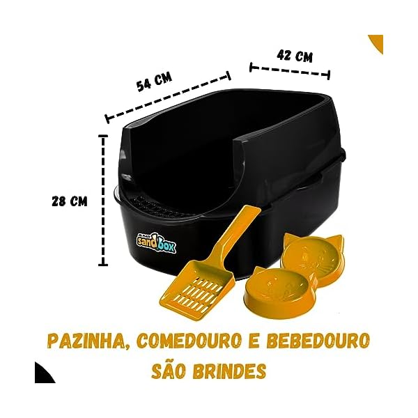 Caixa De Areia Bandeja Furba DesmontÃ¡vel P/Gatos (Black) - Imagem 3
