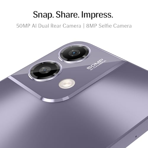 Lava O2 (Majestic Purple, 8GB RAM, UFS 2.2 128GB Storage) |AG Glass Back|T616 Octacore Processor|18W Fast Charging|6.5 inch 90Hz Punch Hole Display|50MP AI Dual Camera|Upto 16GB Expandable RAM 5