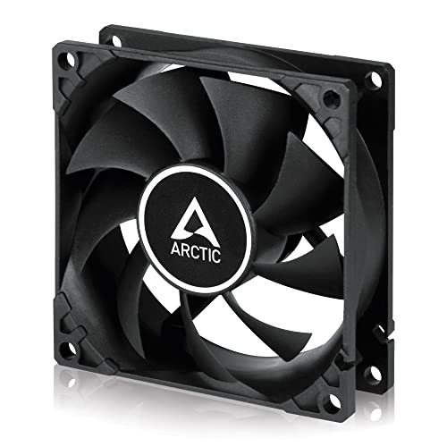 ARCTIC F8 TC - PC Lüfter, 80 mm Gehäuselüfter, temperaturgesteuert, Standard Case Fan, Temperatursensor reguliert RPM, Push- oder Pull-Konfiguration, 500-2000 U/min. - Schwarz