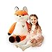 IKASA Grand Renard Animaux en Peluche Renard Géant Peluche Douce - Animal Jouets Mignon Moelleux Grosse Peluche Surdimensionnée Adorable de Grande Taille - Cadeau pour Les Enfants (Orange, 78cm)
