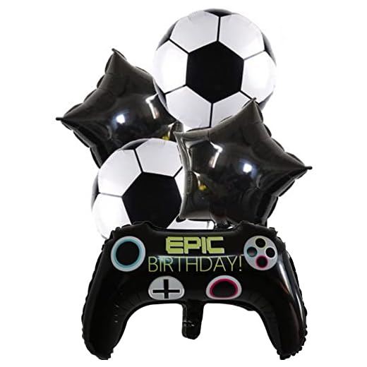 DIWULI Globos Jugadores de 5 Pedazos, Feliz Cumpleaños, Globos Hoja de Juego, Epic Gamepad Cumpleaños Lámina de Globo, los del Cumpleaños Globos, Fiesta LAN, Niños Muchacho del Cumpleaños