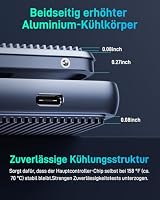 NewQ USB4 M.2 NVMe SSD-Gehäuse – 40 Gbit/s ultraschnelle Übertragung, werkzeuglose Einrichtung, doppelseitige Kühlung, Thunderbolt 4/3 & USB4/3.2 kompatibel, passend für M1/M2 M3/M4, unterstützt – Ansicht 4