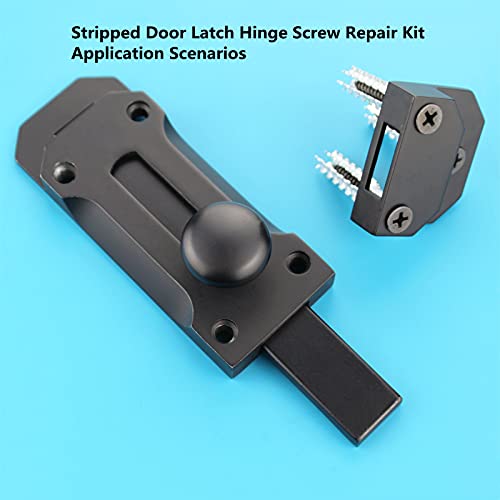 Fireflyweb Screw Door Security Hardware Repair Kit Reinforcement Jamb Repair For Terrific Solution For Stripped Door Hinge,Repair Damaged Screw- Door Stripped Hinge Screw Repair Kit (Black) #TOP5