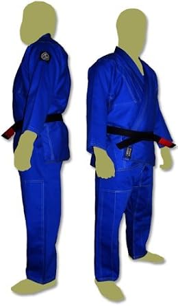 Ring to Cage NO PATCH Brazilian Jiu Jitsu Kimonos - White (A4, Blue)