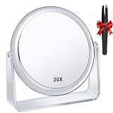 MKUMIR 1X/20X Swivel Desk Mirror