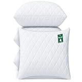 Adam Home Cushion Inserts 45cm x 45cm (18" x 18" inches) 4 Pack Hotel Quality Polycotton Quilted Cover Hypoallergenic Fluffy White Cushions Inner Bounce Back Hollowfibre Cushion Pads for Sofa