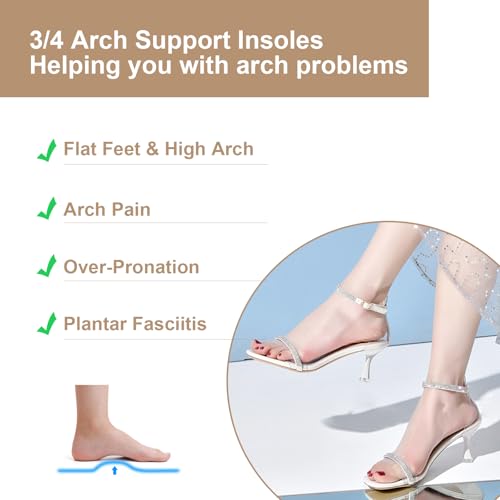 Plantillas de gel autoadhesivas para mujer 3/4 (4 pares) miniatura 3