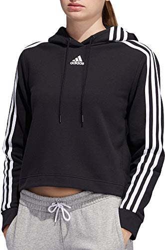 adidas Women's Post Game Cropped Hoodie (Black, X-Large)