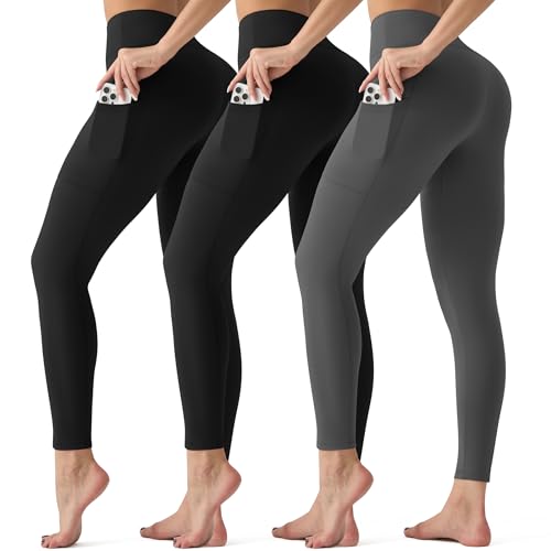 VASLANDA High Waist Yoga Pants With Pockets For Women Tummy Control