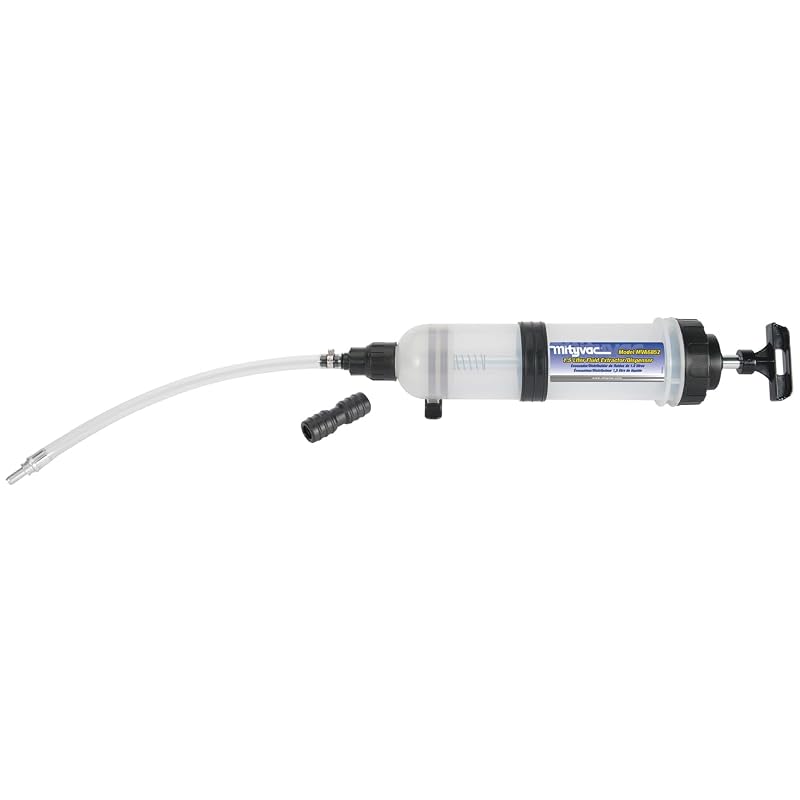 Mityvac MVA6852 Extrator e dispensador de fluidos com seringa de 1,5 L, válvula giratória, pistão com vedação dupla e adaptador MVA7218