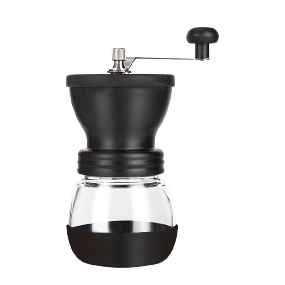 Molinillo de café manual de acero inoxidable y vidrio para cocina