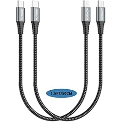 Cargador Micro Usb Para Auto HOTNOW Cable USB C a micro USB 0,5 m, paquete de 2 unidades, USB C a micro USB Cable carga rápida y sincronización de datos