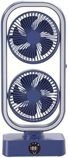 Wentylator Oscylacyjny Z Wentylatorem Wieżowym, Osobisty Cichy Wentylator Stołowy Z Opcjami 3 Prędkości, Podwójna Cyrkulacja Powietrza, Do Domowego Biura Blue