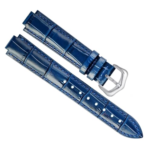 Bracelet de montre en cuir haut de gamme à finition convexe raffinée
