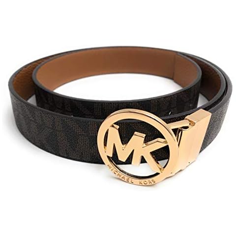 Cinturón reversible Michael Kors Mk Signature Monogram con hebilla dorada Cover