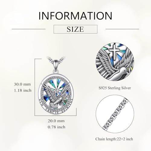 Amulet Necklace 925 Sterling Silver Medal Pendant Divine Jewelry Christian Gifts for Women Men4
