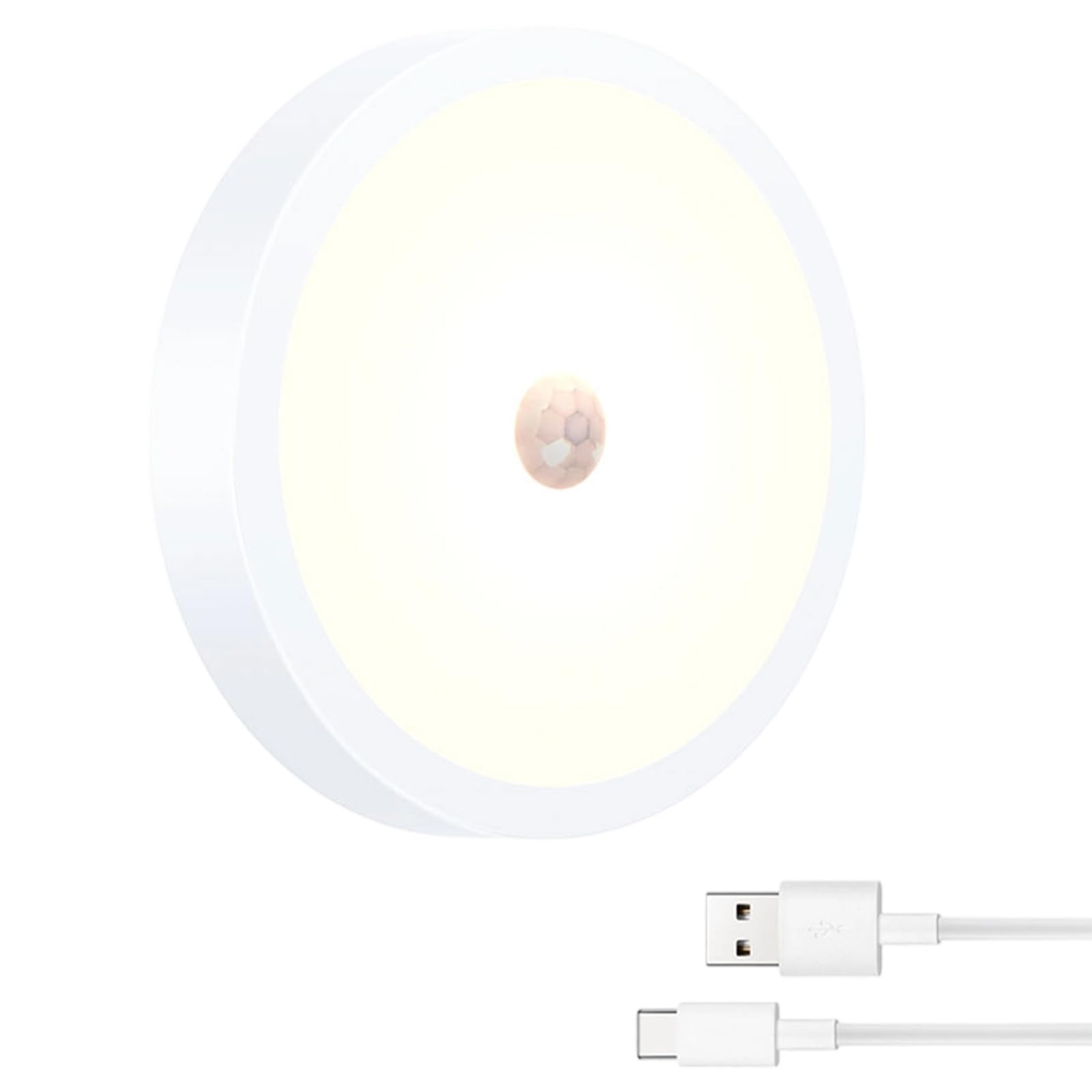 Kaeltsyn Handsfree Motion Sensors Night Light with Attachment for Placement Motion Sensing Technology Gentle Eye Care Night Light