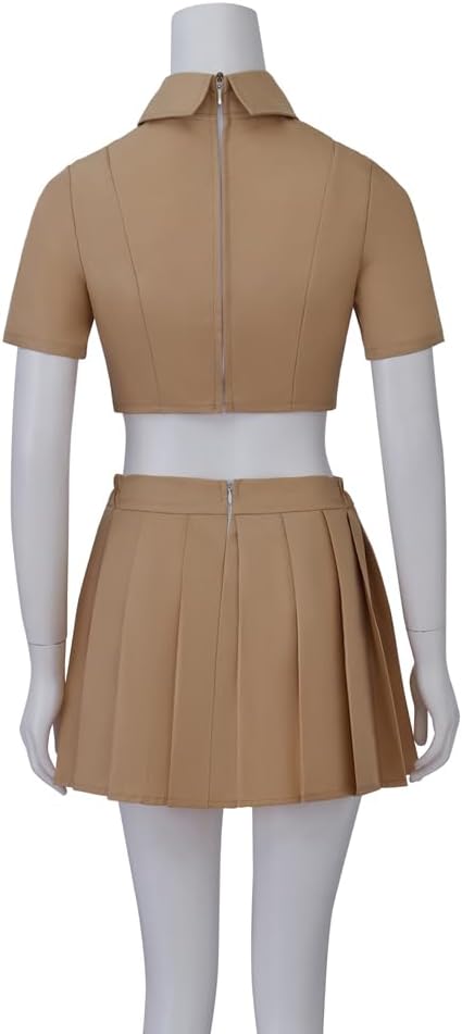 RocailleCos Horror Movie Megan Cosplay Costume Dress Megan Costume Crop Top Skirt Sailor Suit for Women - Image 4