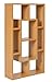 ts-ideen Standregal Aufbewahrung Holz Naturfarben Eichen-Optik Buch CD-Regal Ablage 48 x 85